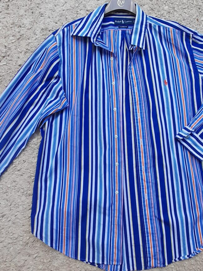 RALF LAUREN CLASSIC FIT ΜΑΚΡΥΜΑΝΙΚΟ ΡΙΓΕ ΠΟΥΚΑΜΙΣΟ