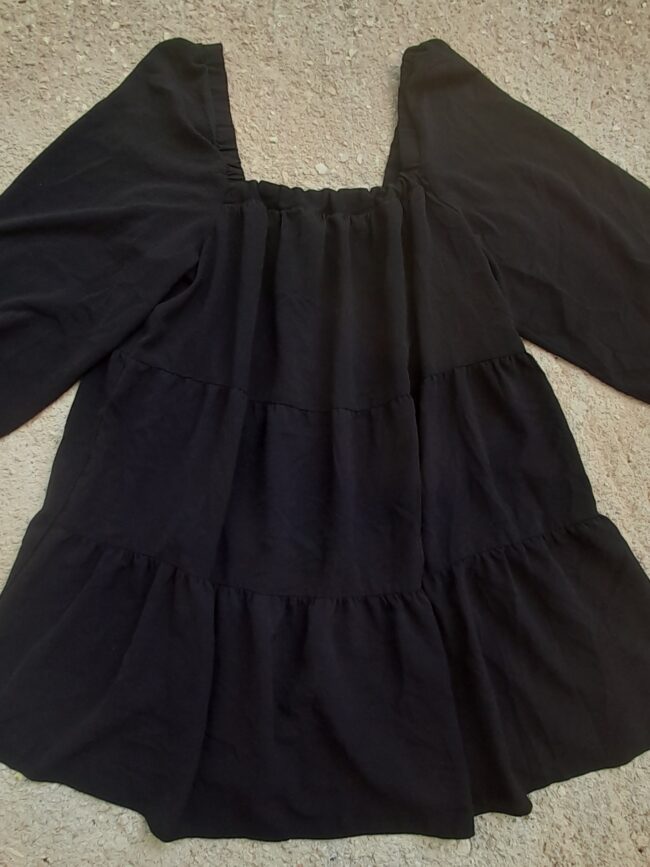 OVERSIZE ΜΑΚΡΥΜΑΝΙΚΟ ΜΙΝΙ ΦΟΡΕΜΑ ΟΡΓΑΝΤΖΑ