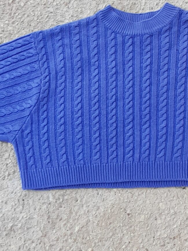 ΜΑΚΡΥΜΑΝΙΚΗ OVERSIZE ΠΛΕΚΤΗ ΜΠΛΟΥΖΑ ΚΟΝΤΗ (ΧΟΝΤΡΗ ΠΛΕΞΗ)