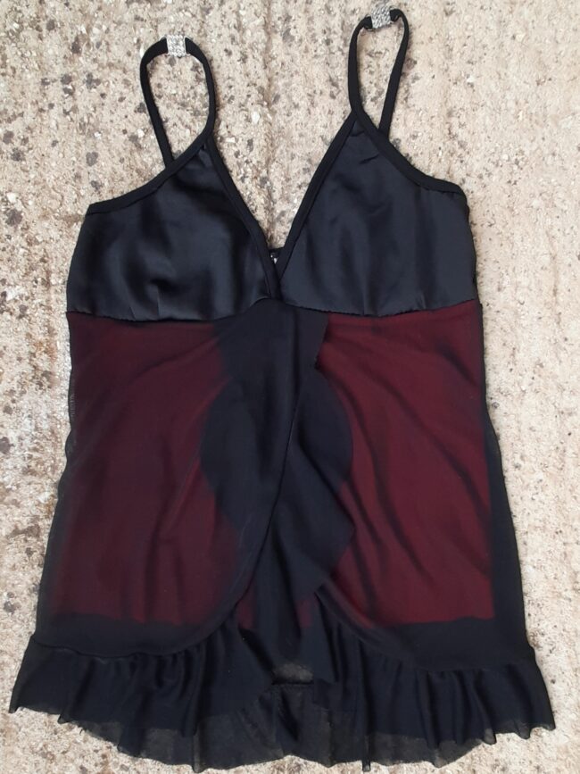 LINGERIE VINTAGE ΤΟΠ ΣΑΤΕΝ ΚΑΙ ΔΙΑΦΑΝΕΙΑ