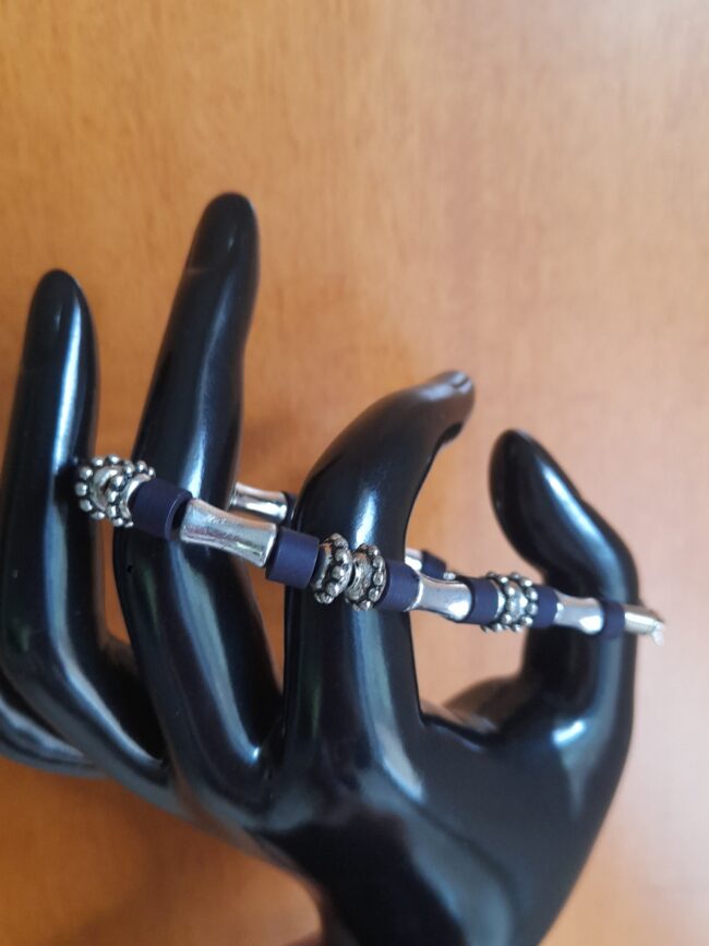 VINTAGE UNISEX ΒΡΑΧΙΟΛΙ ΦΤΙΑΓΜΕΝΟ ΑΠΌ ΚΑΟΥΤΣΟΥΚ ΚΑΙ ΜΕΤΑΛΛΙΚΑ ΣΤΟΙΧΕΙΑ